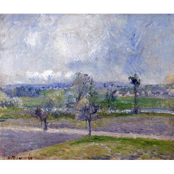 Camille Pissarro Valhermeil near Oise, Rain effect Wall Decal Print