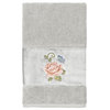 100% Turkish Cotton Rebecca Embellished Hand Towel, Light Gray