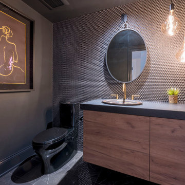 Modern Basement Powder Room