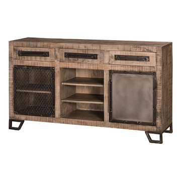 Hillsdale Furniture Bridgewater Sofa Table with One Door/One Chicken Wire Door a