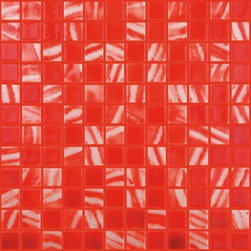 Vidrepur Deco Mosaic Brushed Red/White 093023M - Tile