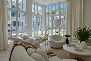 Example of a beach style sunroom design in Other