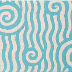Yala Blue & White Outdoor Rug - Kids Rugs