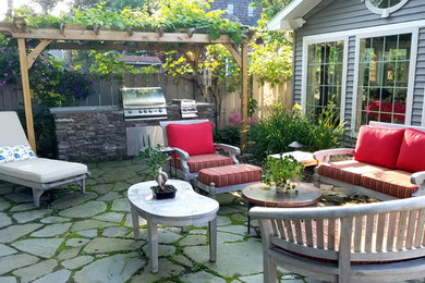 Arts and crafts patio photo in New York