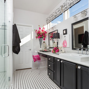 Parisian Chic Master and Guest Bathrooms