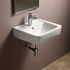 Renova 22" Wall Mounted Bathroom Ceramic Sink With Overflow