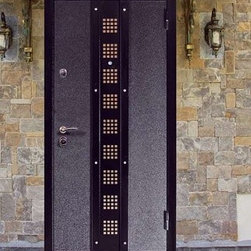 Stainless Steel Modern Front Entry Door - Front Doors