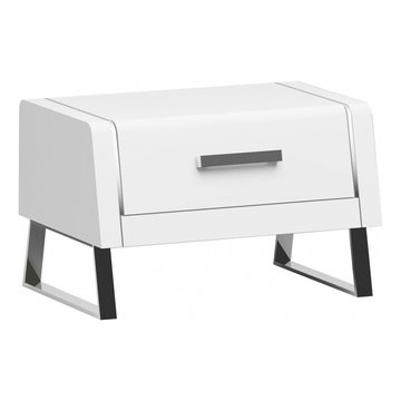 Bahamas High Gloss White Nightstand