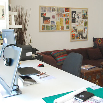 Desk and reception area