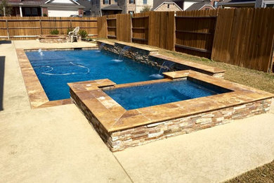Inspiration for a contemporary pool remodel in Houston