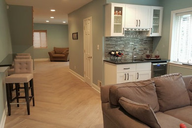 Inspiration for a transitional home bar remodel in Baltimore