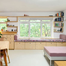 Room Tour: Birch Ply Cabinets Complement the View in a 1960s Flat