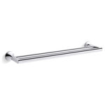 Kohler - Kohler Components Double Towel Bar, Polished Chrome - Modern form meets modern function: the KOHLER Components collection is defined by controlled forms and stark precision in every line and angle. Each element is designed to feel like a minimalist piece of modern sculpture. Bring your signature bathroom look together with this contemporary double towel bar in a finish to match your Components faucets.
