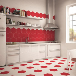 Opal Red Hexagon Tiles - Direct Tile Warehouse - Tile