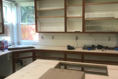 Example of a minimalist kitchen design in Sacramento