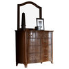 American Drew Cherry Grove NG Dresser with Arched Mirror in Brown