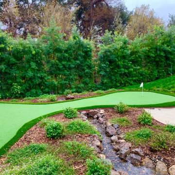 Putting Green with Pondless Waterfall