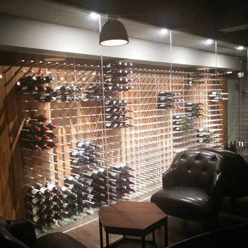 Glass Wine Cellar and Tasting Room at Origines French Restaurant