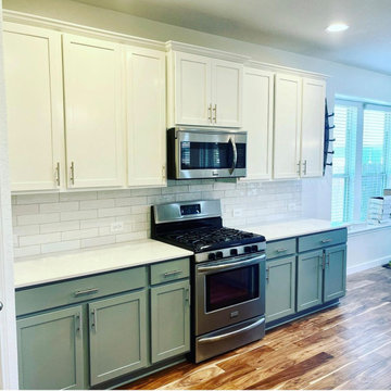 Round Rock Kitchen Remodel with Cabinet Painting & Flooring