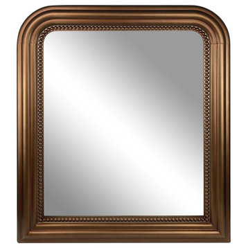 Art Deco Mirror Vintage Gold Frame With Beaded Trim