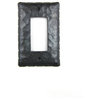 Rustic Rancho Style Hammered Iron Switch Plate Cover Single GFI EPH43, Black
