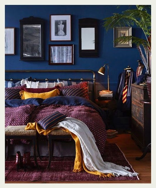 Navy Blue Bed Room
