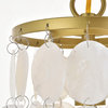 Elegant Lighting LD5050D6 Selene 1 Light 6"W Mini Pendant - Brass / White
