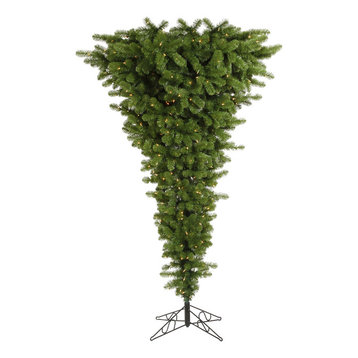 Vickerman Upside Down Artificial Tree, Tree: Green, 5.5', Lights: Warm White Led