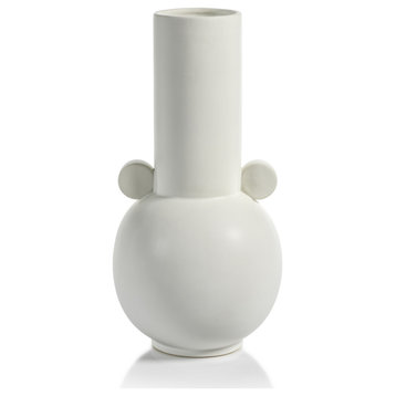 Braga Matt White Ceramic Vase