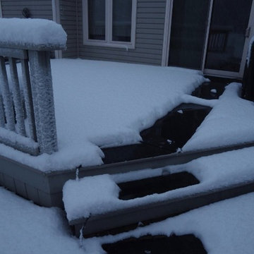 Ben makes sure his wife doesn't slip on snow and ice