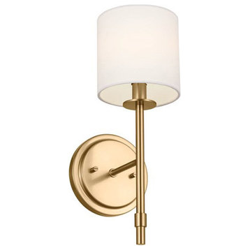 Ali 1 Light Wall Sconce, Brushed Natural Brass