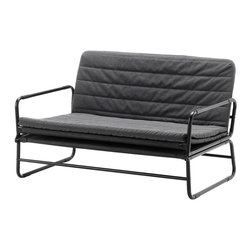 HAMMARN Convertible Knisa gris fonc&eacute; noir 120 cm - Sleeper Sofas