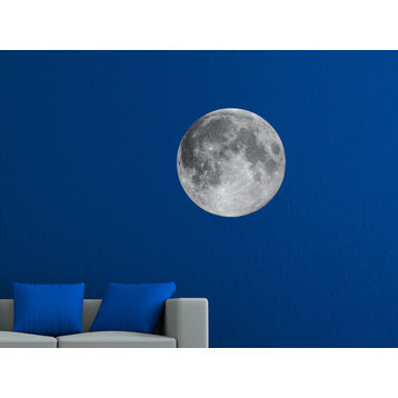 High Resolution Moon Print on Removeable Wall Vinyl