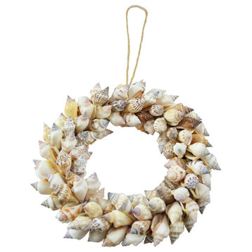 Natural Chula Shell Wreath, 8" Diameter