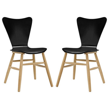 Cascade Dining Chair Set of 2, Black