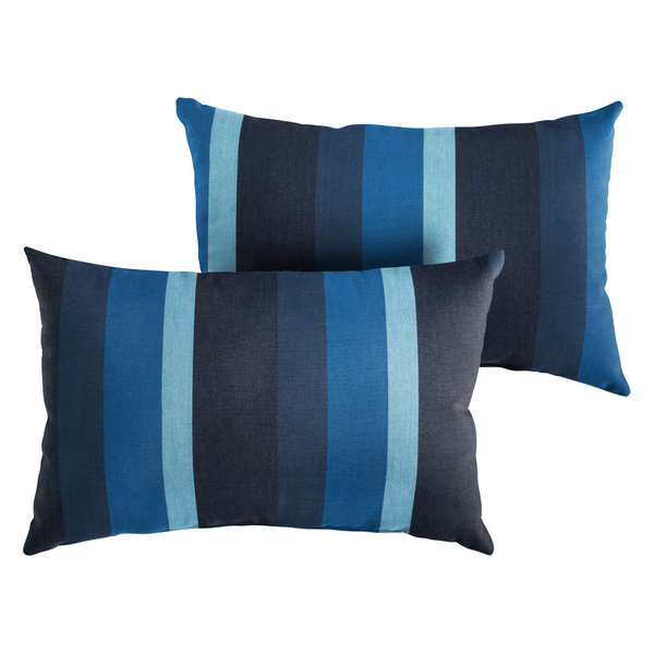 Sunbrella Preston Indigo Blue Stripe Indigo Blue Pillow. Indigo Blue Decor
