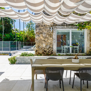 Backyard of a Modern House With Swimming Pool, Modern House, Artificial Grass, S