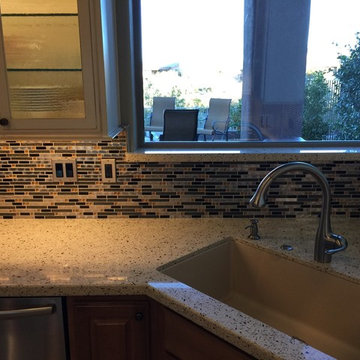 Gold Shimmer Backsplash