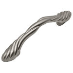 Cosmas - Cosmas 1470SN Satin Nickel 3&rdquo; and 3-3/4&rdquo; CTC Twist Cabinet Pull - 3" & 3-3/4" (96mm) Hole Centers