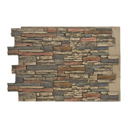 ALPINE FAUX DEEP STACKED STONE- 36"H x 48"W - Wall Panels