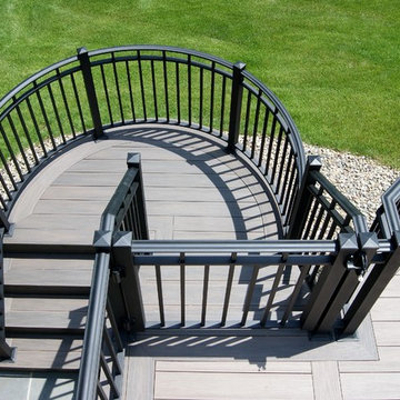 Stunning multi-level deck in WOLF decking in Livingston, NJ