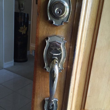 Entry door hardware replacement
