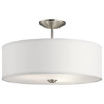 Kichler - Semi Flush 3-Light, Brushed Nickel - At Kichler, we've been shedding light on what's important since 1938 by creating dependable, high-quality fixtures. Even as a global brand, we focus on building and strengthening relationships with not only customers and professionals, but with homeowners who choose our products for their homes. We offer more than 3,000 trend-right decorative lighting, landscape lighting and ceiling fan products in innumerable styles to enhance everything you do and show everyone you love in the best possible light.