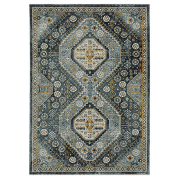 Oriental Weavers Sphinx Aberdeen 7150B Traditional Rug, Blue and Gold, 2'0"x3'0"