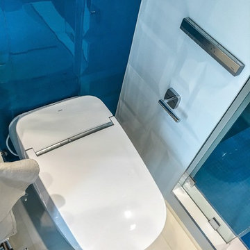 Blue and white Bathroom Toto Neorest