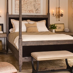 Logan Bed, Zurich Bench, Weems Table, Monsanto Chandelier, Verona Chandelier - Furniture