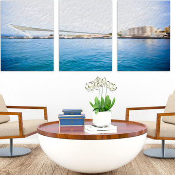 "The Pier in San Juan, Puerto Rico" 3X Acrylic Multi-Panel Fine Art