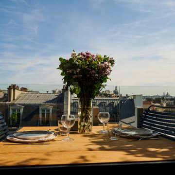 Aménagement d'une superbe terrasse en longueur à Paris 8