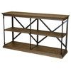 GDF Studio Braylon 3-Shelf Industrial Wood Bookshelf, Brown