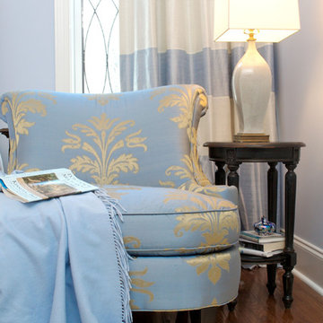 Blue and White Bedroom